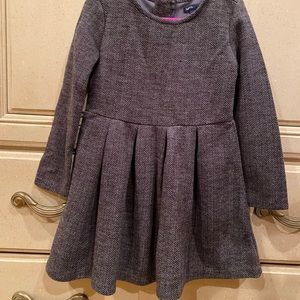 Gap grey herringbone pleated dress Sz 4/5
